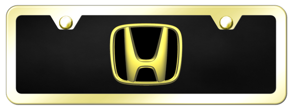 Honda Honda Mini Kit - Gold on Black License Plate - HON.GBMK