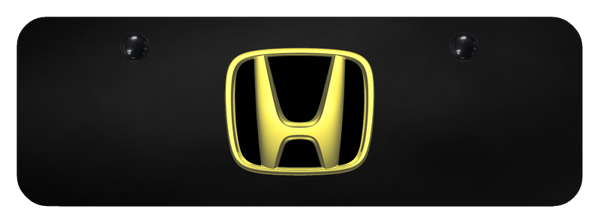 Honda Honda Mini Plate - Gold on Black License Plate - HON.GBM