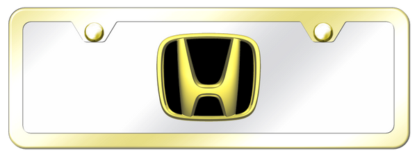 Honda Honda Mini Kit - Gold on Mirrored License Plate - HON.GCMK