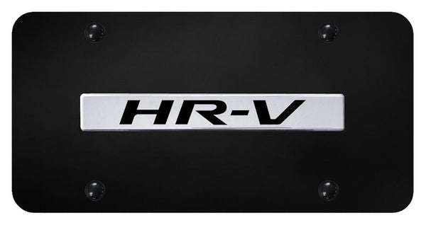 Honda HRV Chrome on Black 3D Bar License Plate - HRV.N.CB