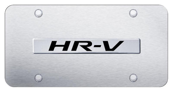 Honda HRV Chrome on Brushed Stainless 3D Bar License Plate - HRV.N.CS