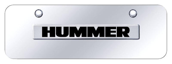 Hummer Hummer Chrome on Chrome 3D Bar Mini License Plate - HUM.N.CCM