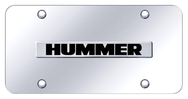 Hummer Hummer Chrome on Chrome 3D Bar License Plate - HUM.N.CC