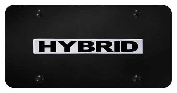 Hybrid Chrome on Black 3D Bar License Plate - HYB.N.CB