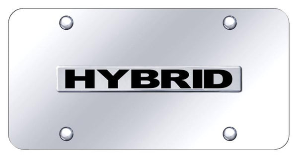 Hybrid Chrome on Chrome 3D Bar License Plate - HYB.N.CC