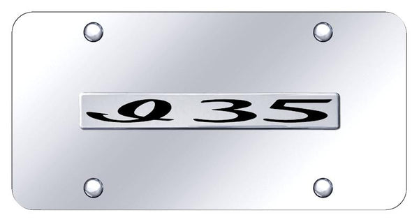 Infiniti I35 Chrome on Chrome 3D Bar License Plate - I35.N.CC