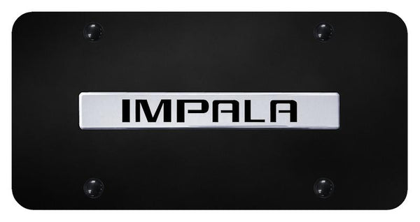 Chevrolet Impala Chrome on Black 3D Bar License Plate - IMP.N.CB