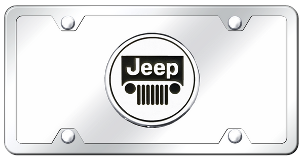 Jeep Jeep Plate Kit - Chrome on Mirrored License Plate - JEE.CCK