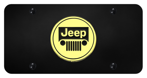 Jeep Jeep License Plate - Gold on Black License Plate - JEE.GB