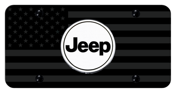 Jeep Jeep Word License Plate - UV Subdued Flag License Plate - JEEO.UF1