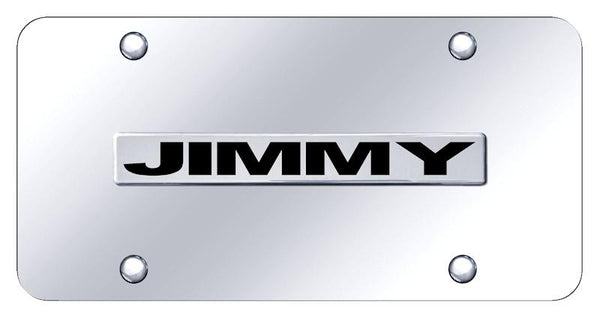 GMC Jimmy Chrome on Chrome 3D Bar License Plate - JIM.N.CC