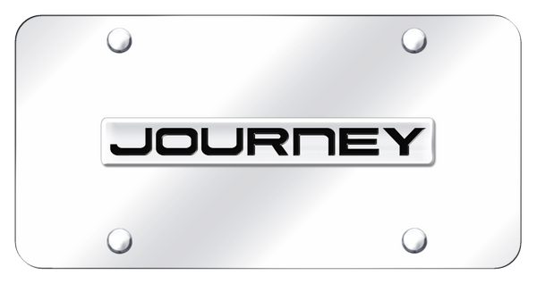 Dodge Journey Name License Plate - Chrome on Mirrored License Plate - JOU.N.CC