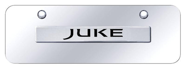 Nissan Juke Chrome on Chrome 3D Bar Mini License Plate - JUKE.N.CCM