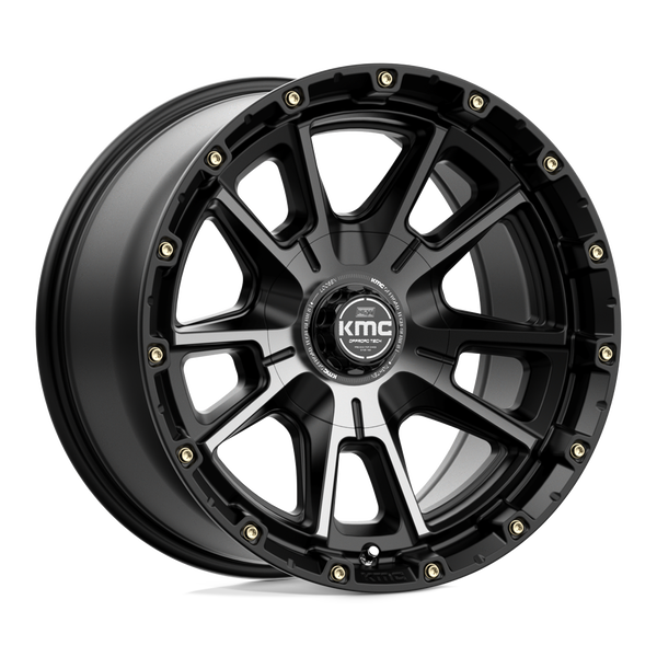 KMC KM100 SYNC SATIN BLACK WITH GRAY TINT Wheels for 2007-2021 FORD EXPEDITION [] - 20X9 0 MM - 20"  - (2021 2020 2019 2018 2017 2016 2015 2014 2013 2012 2011 2010 2009 2008 2007)