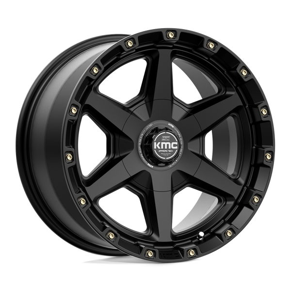 KMC KM101 TEMPO SATIN BLACK Wheels for 2021-2023 FORD F-150 [] - 17X9 18 MM - 17"  - (2023 2022 2021)