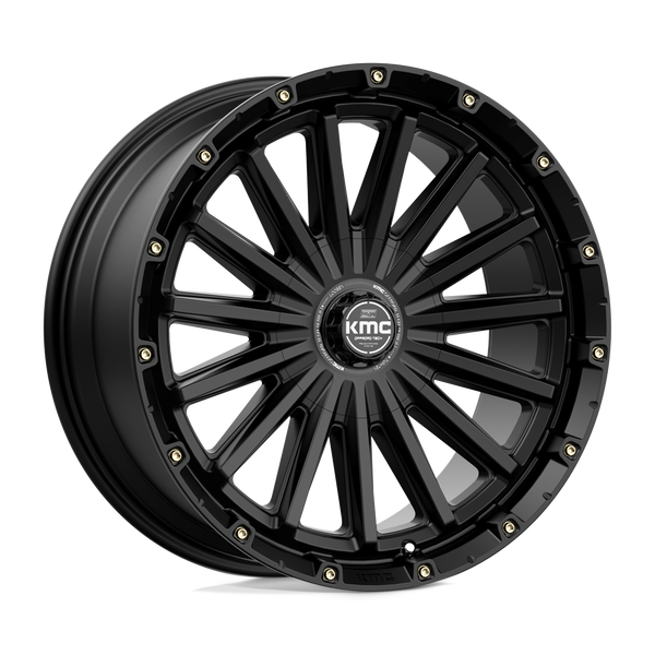 KMC KM102 SIGNAL SATIN BLACK Wheels for 2021-2023 FORD F-150 [] - 20X9 18 MM - 20"  - (2023 2022 2021)