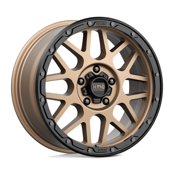 KMC KM535 GRENADE OFF-ROAD MATTE BRONZE MATTE BLACK LIP Wheels for 2014-2020 ACURA RLX [] - 18X8.5 35 mm - 18"  - (2020 2019 2018 2017 2016 2015 2014)