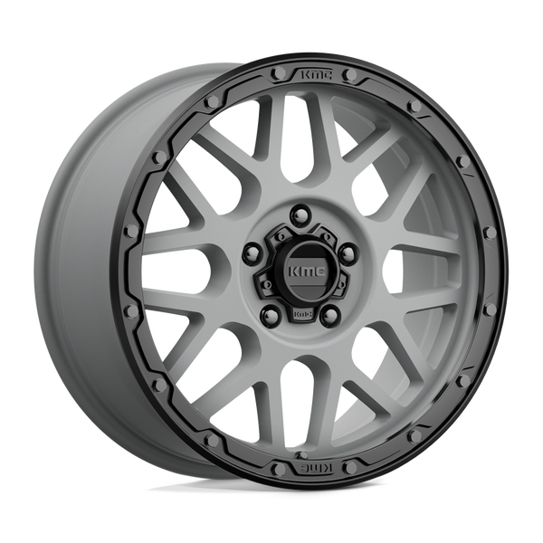 KMC KM535 GRENADE OFF-ROAD MATTE GRAY MATTE BLACK LIP Wheels for 2021-2023 ACURA TLX [] - 18X8.5 35 mm - 18"  - (2023 2022 2021)