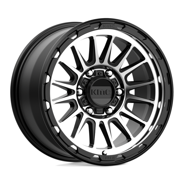 KMC KM542 IMPACT SATIN BLACK MACHINED Wheels for 2021-2023 FORD F-150 [] - 17X9 18 MM - 17"  - (2023 2022 2021)