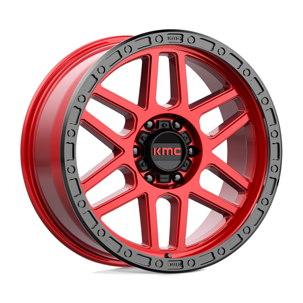 KMC KM544 MESA CANDY RED WITH BLACK LIP Wheels for 2019-2022 FORD RANGER [] - 17X9 18 MM - 17"  - (2022 2021 2020 2019)