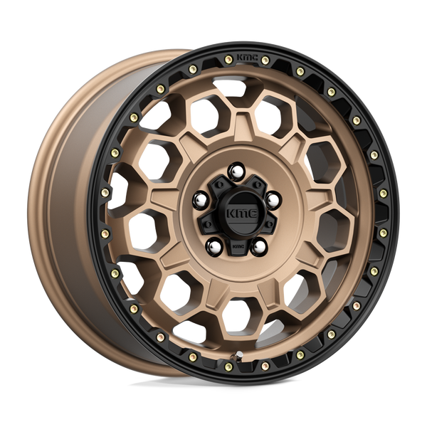 KMC KM545 TREK MATTE BRONZE WITH BLACK LIP Wheels for 2021-2022 FORD BRONCO SPORT [] - 17X8 38 MM - 17"  - (2022 2021)