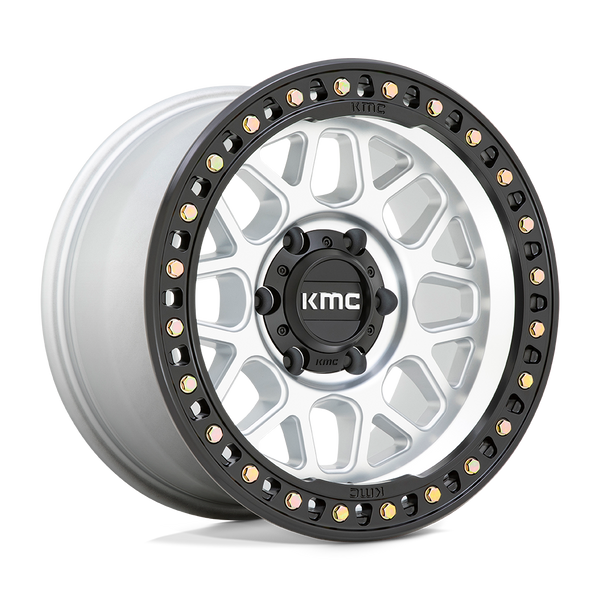 KMC KM549 GRS MACHINED WITH SATIN BLACK LIP Wheels for 2019-2022 FORD RANGER [] - 18X9 18 MM - 18"  - (2022 2021 2020 2019)