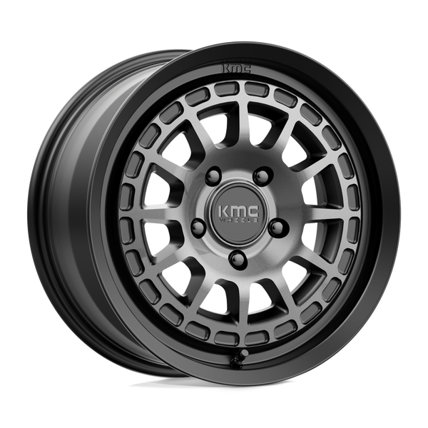 KMC KM719 CANYON SATIN BLACK WITH GRAY TINT Wheels for 2004-2008 ACURA TL TYPE-S [] - 17X8 35 mm - 17"  - (2008 2007 2006 2005 2004)