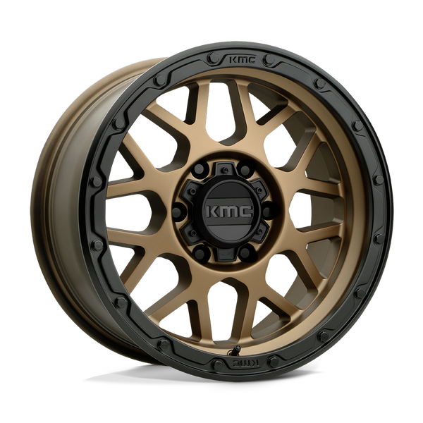 KMC KM535 GRENADE OFF-ROAD MATTE BRONZE MATTE BLACK LIP Wheels for 2007-2021 FORD EXPEDITION [] - 18X8.5 0 MM - 18"  - (2021 2020 2019 2018 2017 2016 2015 2014 2013 2012 2011 2010 2009 2008 2007)