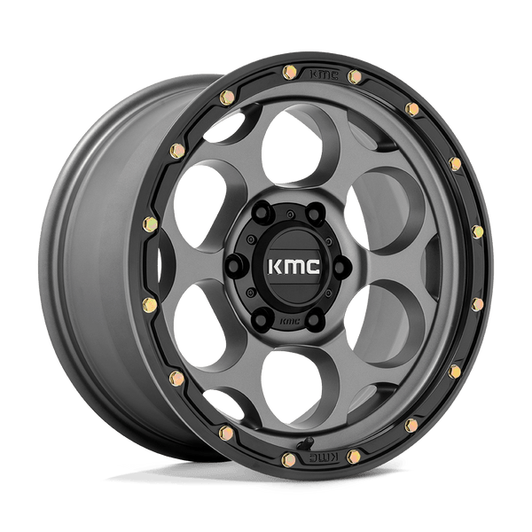 KMC KM541 DIRTY HARRY SATIN GRAY WITH BLACK LIP Wheels for 2007-2021 FORD EXPEDITION [] - 17X8.5 0 MM - 17"  - (2021 2020 2019 2018 2017 2016 2015 2014 2013 2012 2011 2010 2009 2008 2007)