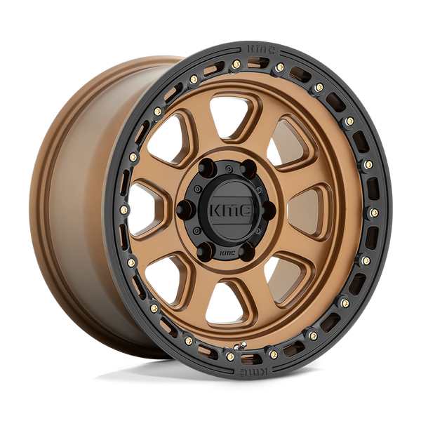 KMC KM548 CHASE MATTE BRONZE WITH BLACK LIP Wheels for 2013-2023 FORD F-250 F-350 SUPER DUTY [] - 20X9 18 mm - 20"  - (2023 2022 2021 2020 2019 2018 2017 2016 2015 2014 2013)