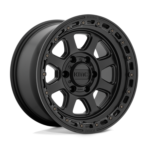 KMC KM548 CHASE SATIN BLACK WITH GLOSS BLACK LIP Wheels for 2010-2020 FORD F-150 [] - 20X9 0 mm - 20"  - (2020 2019 2018 2017 2016 2015 2014 2013 2012 2011 2010)