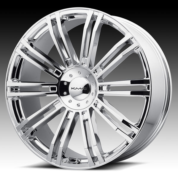 KMC KM677 D2 CHROME Wheels for 2004-2008 ACURA TL TYPE-S [] - 20X8.5 35 mm - 20"  - (2008 2007 2006 2005 2004)