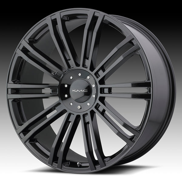 KMC KM677 D2 GLOSS BLACK Wheels for 2004-2008 ACURA TL TYPE-S [] - 19X8.5 45 mm - 19"  - (2008 2007 2006 2005 2004)