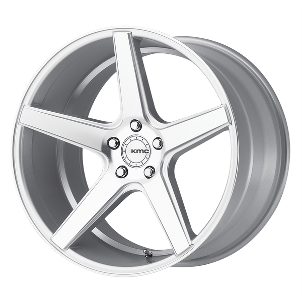 KMC KM685 DISTRICT SILVER MACHINED Wheels for 2017-2020 ACURA MDX [] - 20X9 25 mm - 20"  - (2020 2019 2018 2017)