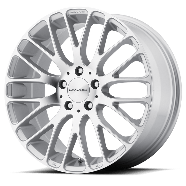 KMC KM693 MAZE SILVER W/ MACHINED FACE Wheels for 2017-2022 ACURA ILX [] - 17X7 45 mm - 17"  - (2022 2021 2020 2019 2018 2017)