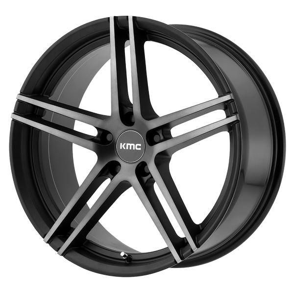 KMC KM703 MONOPHONIC SATIN BLACK TITANIUM BLACK FACE Wheels for 2017-2022 ACURA ILX [] - 18X8.5 35 mm - 18"  - (2022 2021 2020 2019 2018 2017)