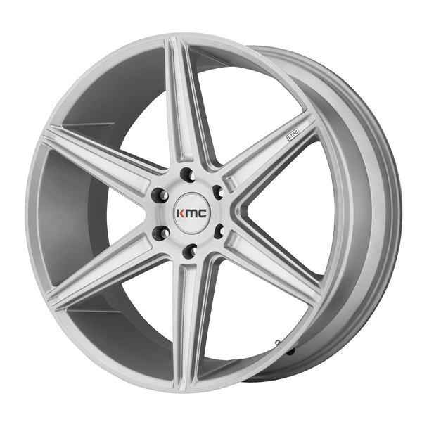 KMC KM712 PRISM TRUCK BRUSHED SILVER Wheels for 2020-2022 JEEP GLADIATOR [LIFTED ONLY] - 20X9 30 MM - 20"  - (2022 2021 2020)