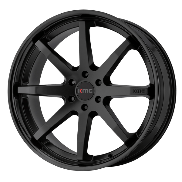 KMC KM715 REVERB SATIN BLACK GLOSS BLACK LIP Wheels for 2004-2008 ACURA TL BASE 3.2L [] - 20X9 30 mm - 20"  - (2008 2007 2006 2005 2004)