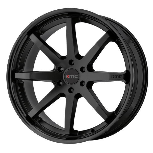 KMC KM715 REVERB SATIN BLACK GLOSS BLACK LIP Wheels for 2017-2020 ACURA MDX [] - 20X9 30 mm - 20"  - (2020 2019 2018 2017)