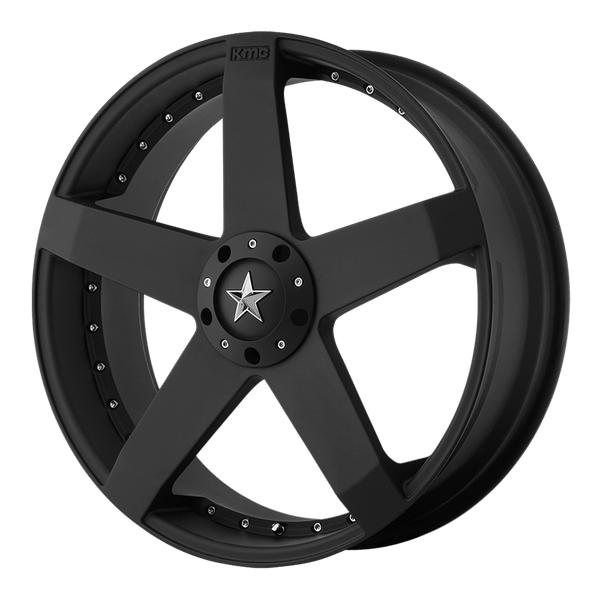 KMC KM775 ROCKSTAR CAR MATTE BLACK Wheels for 2013-2018 ACURA MDX [] - 22X8.5 42 mm - 22"  - (2018 2017 2016 2015 2014 2013)