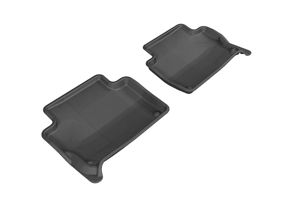 3D MAXpider KAGU Floor Mat for 2007-2015 AUDI Q7  - BLACK - 2ND ROW - L1AD02621509 [2023 2022 2021 2020 2019 2018]