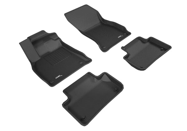 3D MAXpider KAGU Floor Mat for 2018-2023 AUDI Q5 / SQ5 / Q5 PHEV  - BLACK - 1ST ROW 2ND ROW - L1AD04701509 [2023 2022 2021 2020]