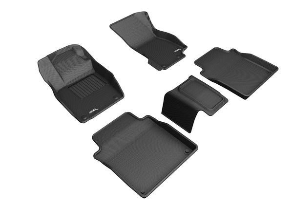 3D MAXpider KAGU Floor Mat for 2019-2023 AUDI A8L / S8L  - BLACK - 1ST ROW 2ND ROW - L1AD05001509 [2011 2010 2009 2008 2007 2006]