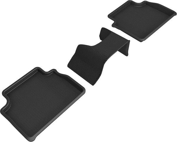 3D MAXpider KAGU Floor Mat for 2017-2023 ALFA ROMEO GIULIA / GIULIA QUADRIFOGLIO  - BLACK - 2ND ROW - L1AR00121509 [2013 2012 2011 2010 2009 2008 2007]