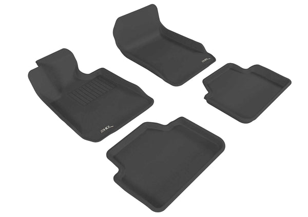 3D MAXpider KAGU Floor Mat for 2006-2011 BMW 3 SERIES SEDAN (E90) E90 - BLACK - 1ST ROW 2ND ROW - L1BM00601509 [2021 2020 2019 2018 2017 2016 2015 2014]