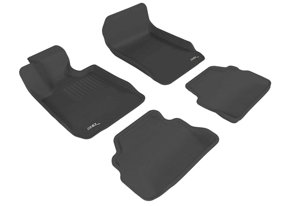 3D MAXpider KAGU Floor Mat for 2007-2013 BMW 3 SERIES COUPE (E92) E92 - BLACK - 1ST ROW 2ND ROW - L1BM02501509 [2024 2023 2022 2021 2020 2019]