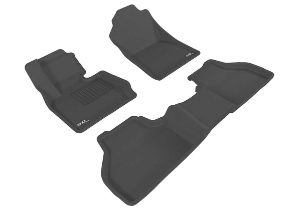 3D MAXpider KAGU Floor Mat for 2011-2018 BMW X3 (F25)/ X4 (F26) F25 / F26 - BLACK - 1ST ROW 2ND ROW - L1BM03201509 [2024 2023 2022 2021 2020 2019]