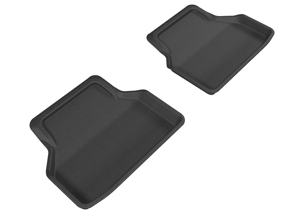 3D MAXpider KAGU Floor Mat for 2004-2010 BMW 5 SERIES E60 - BLACK - 2ND ROW - L1BM05021509 [2019 2018 2017 2016 2015 2014 2013]