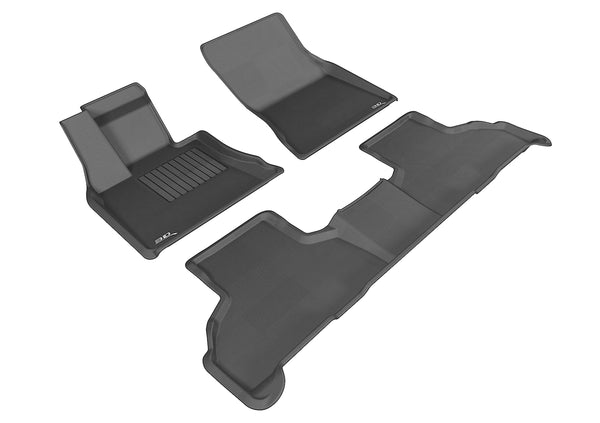 3D MAXpider KAGU Floor Mat for 2014-2019 BMW X5 (F15) / X6 (F16) F15/ F16 - BLACK - 1ST ROW 2ND ROW - L1BM05501509 [2023 2022 2021 2020 2019]