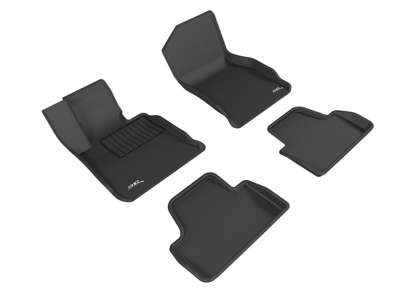 3D MAXpider KAGU Floor Mat for 2014-2020 BMW 4 SERIES CONVERTIBLE  - BLACK - 1ST ROW 2ND ROW - L1BM06801509 [2019 2018 2017 2016 2015 2014]